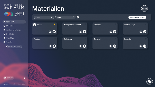 StrömungsRaum® Materialübersicht für Materialhersteller